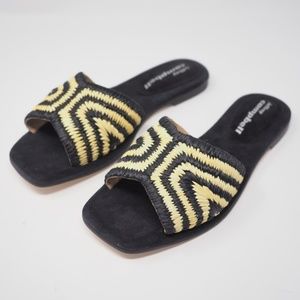 Jeffrey Campbell Kaelan Slide Sandals Black 6.5